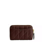 Quilted Pillow Leather Small Zip Around Wallet