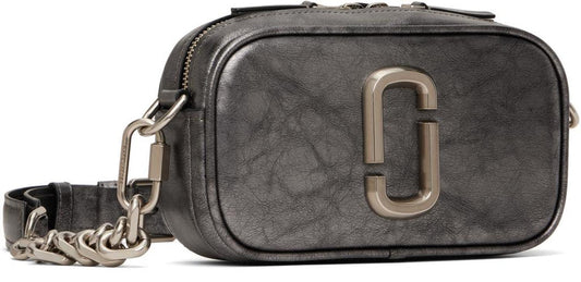 Gunmetal 'The Metallic Distressed Big Shot' Bag