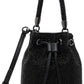 Black 'The Rhinestone Mini Bucket' Bag