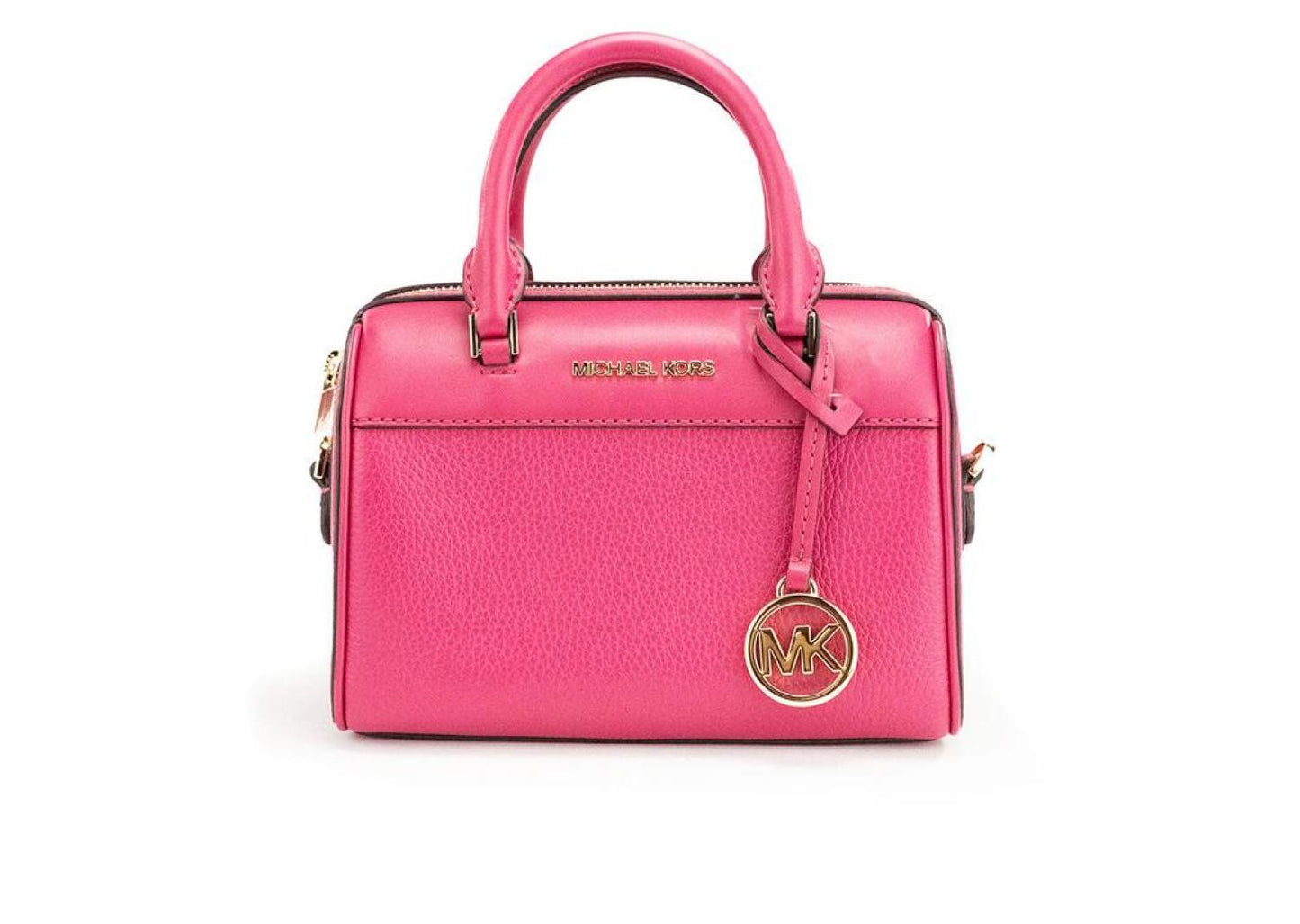 Michael Kors Travel XS Carmine pink Leather Duffle Crossbody Handbag Women's Purse