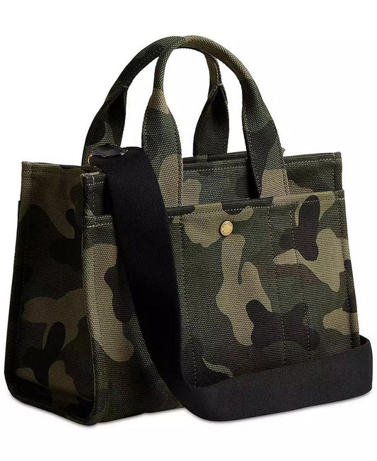 Camo Print Canvas Small Cargo Tote 26