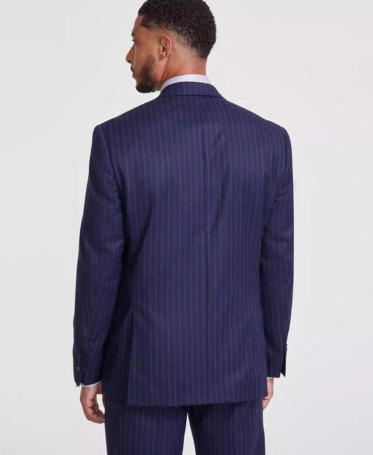 Men's Classic-Fit Pinstripe Wool-Blend Stretch Suit Separate Jacket