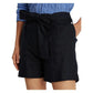 Belted Linen Shorts