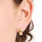 Gold-Tone Small Pavé Chunky Huggie Hoop Earrings, 0.5"