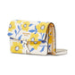 Knott Sunshine Floral Embossed Pebbled Leather Flap Mini Crossbody