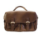 Womens Leather Removable Strap Snap Closure Satchel Shoulder Bag Brown