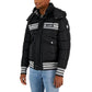 Mens Quilted Racing Stripe Puffer Jacket