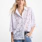 Studded Corded Floral Lace Shirt