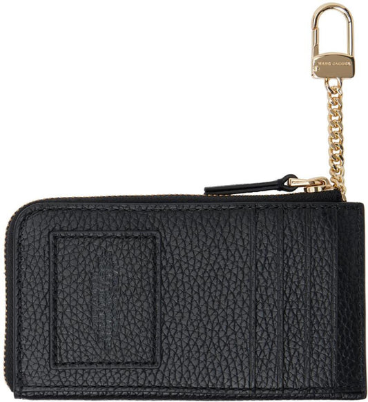 Black 'The Leather Top Zip Multi' Wallet