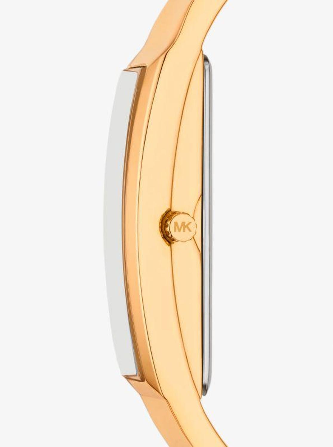 Yazmeen Gold-Tone Bangle Watch