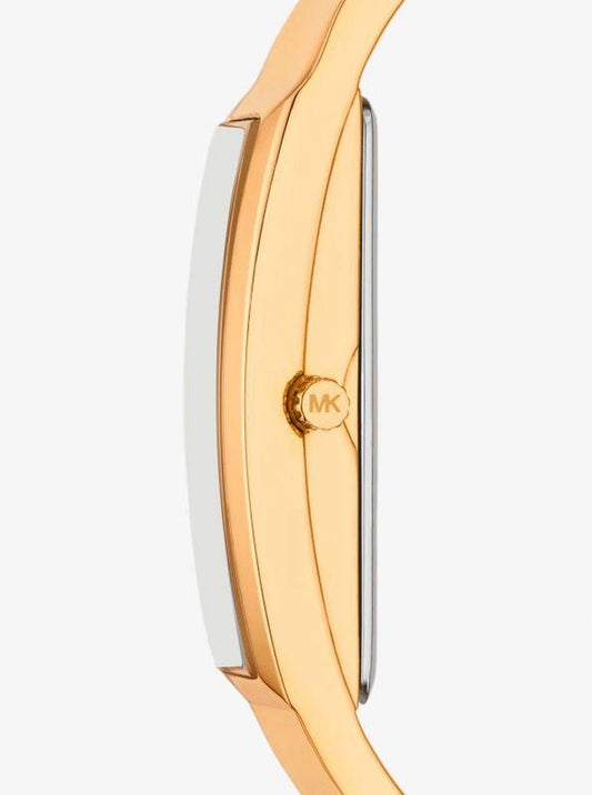 Yazmeen Gold-Tone Bangle Watch