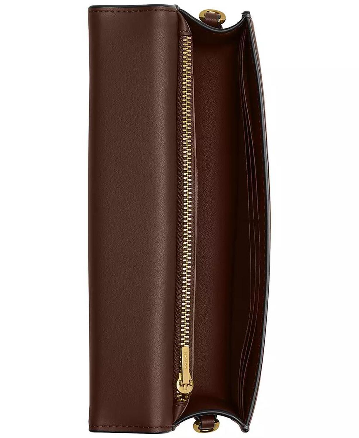 Refined Leather Essential Long Wallet on Chain