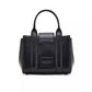 Turn-Lock Leather Crossbody Tote Bag