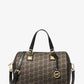 Grayson Medium Metallic Empire Monogram Satchel