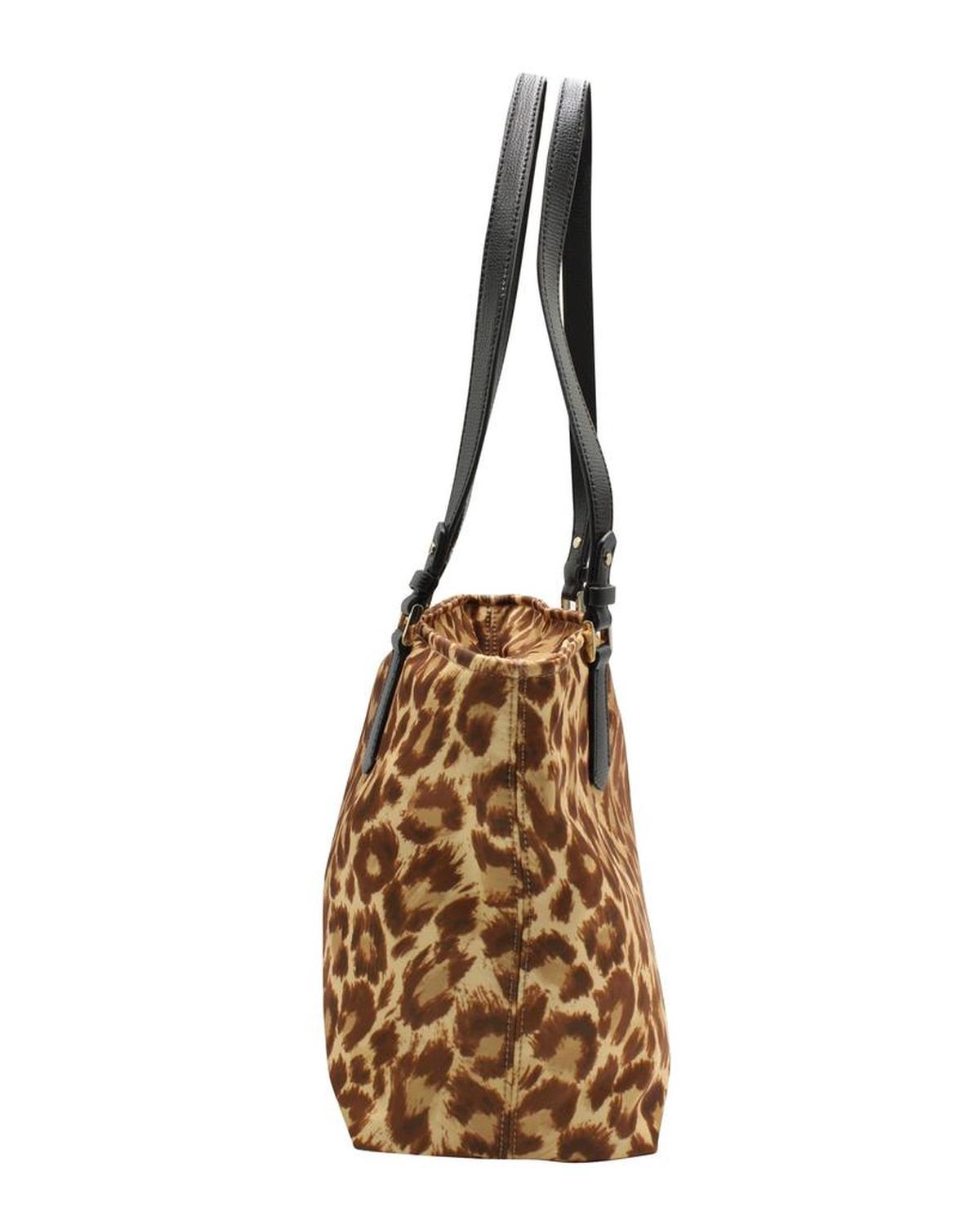 Taylor Leopard Crossbody Tote in Animal Print Nylon