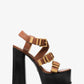 Darrington Crackled Leather Platform Sandal