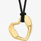 Precious Metal-Plated Brass Heart Necklace