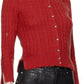 Red 'The Shrunken Cashmere Cable' Cardigan