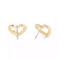 Faux Stone Signature Pavé Heart Stud Earrings