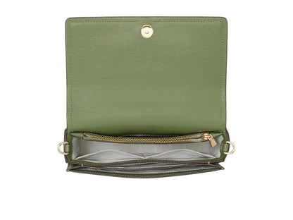 Morgan Saffiano Leather Flap Chain Wallet