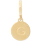 Gold-Tone Initial Polished Disc Charm Pendant