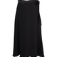 Max Mara Wrap Midi Skirt in Black Triacetate