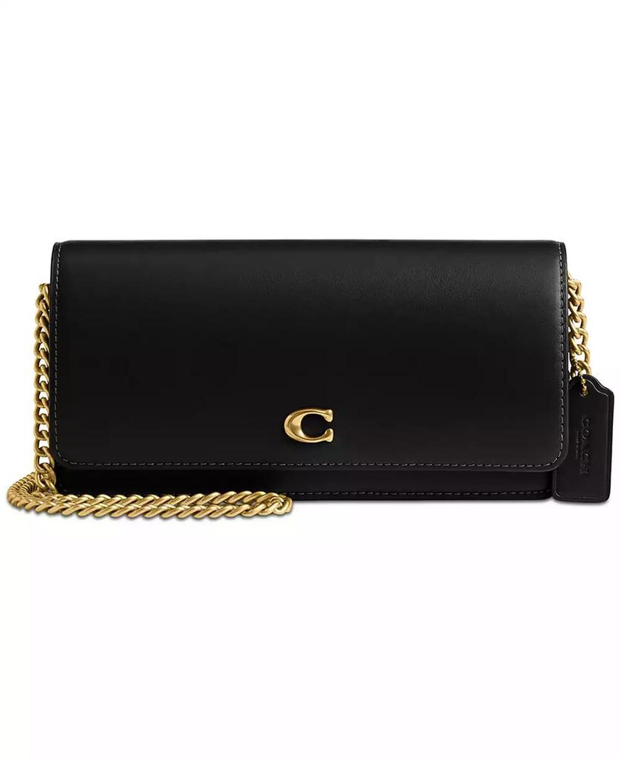 Refined Leather Essential Long Wallet on Chain