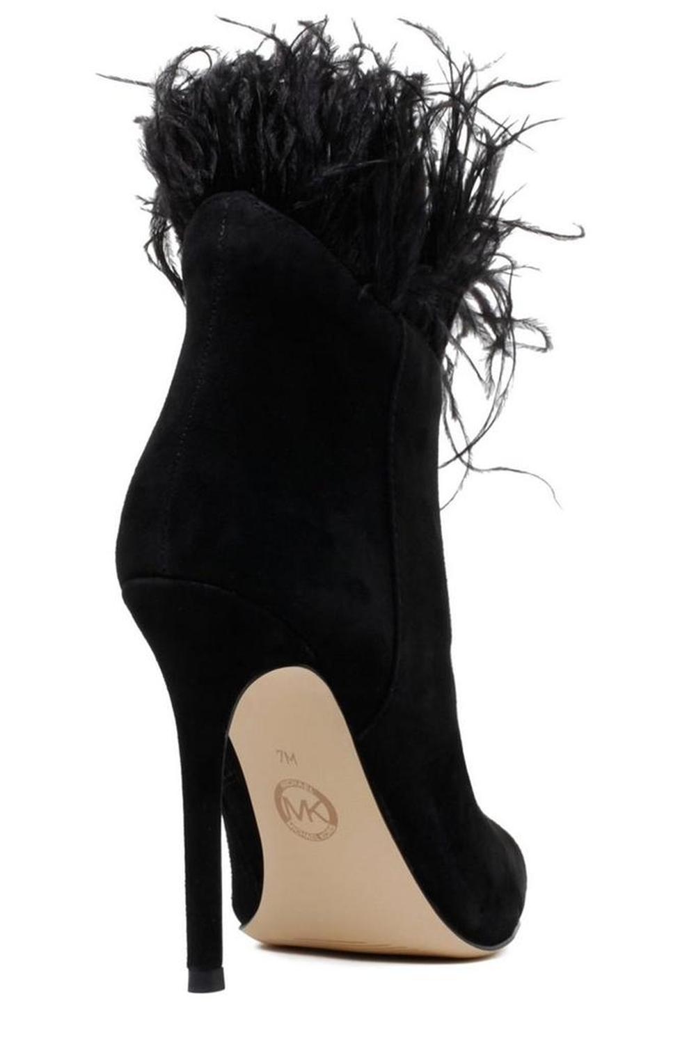 Michael Michael Kors Whitby Feather Trim Ankle Boots