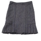 Maxmara Ruffled Hem Skirt in Blue Wool