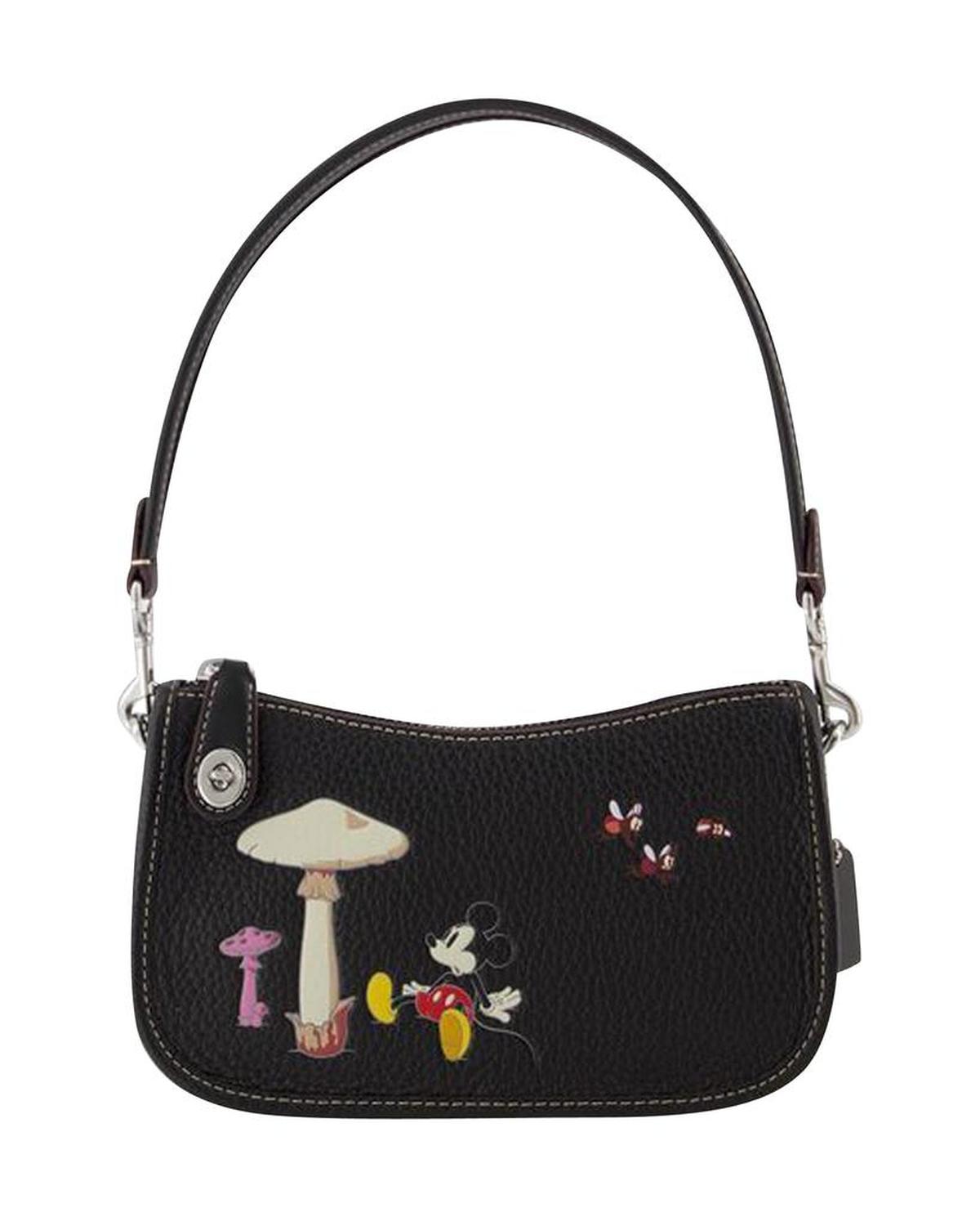 Hobo Bag Swinger 20 Disney - Coach - Leather - Black