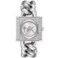 Women's MK Chain Lock White Dial Watch