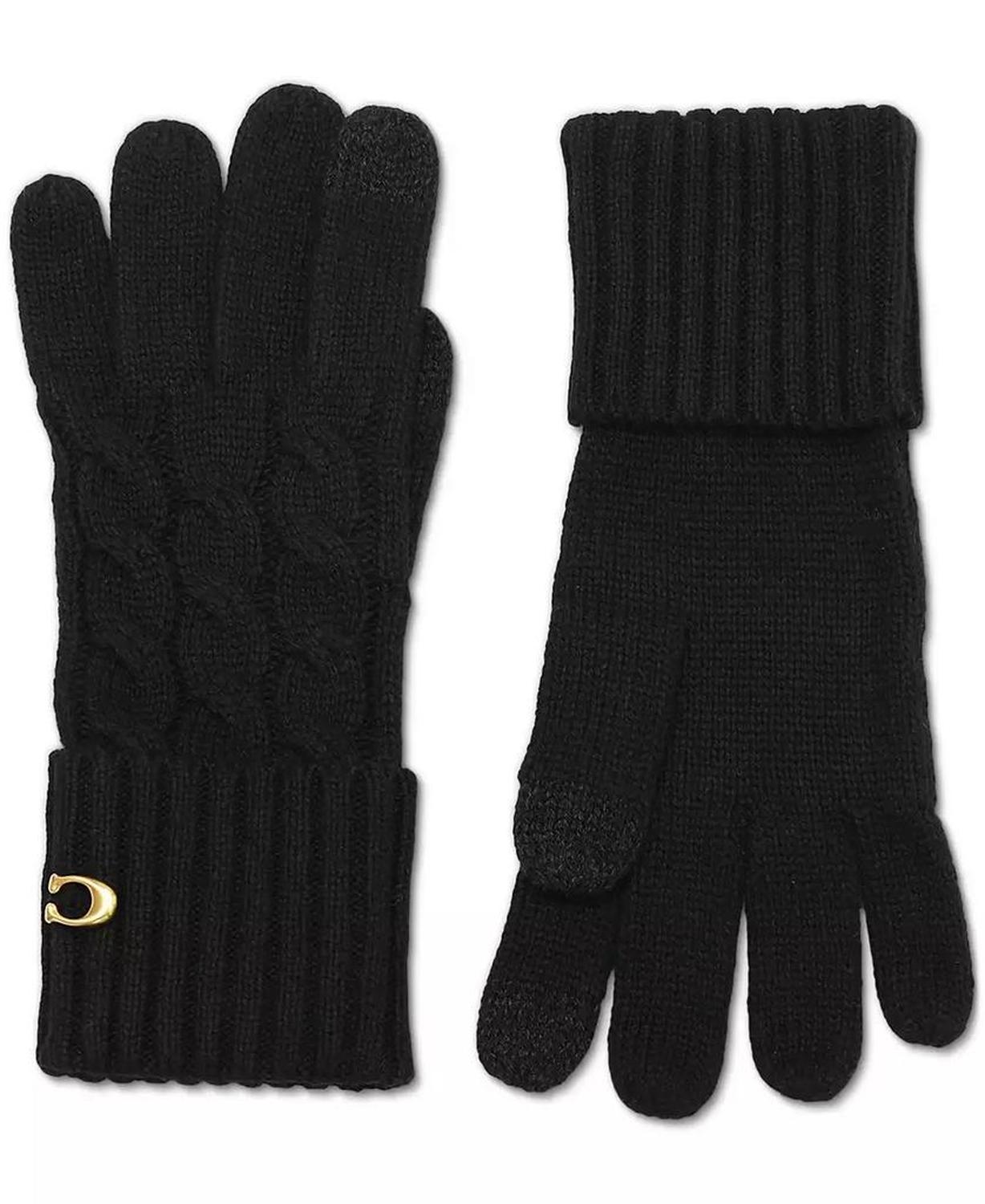 Cable Knit Touchscreen Gloves