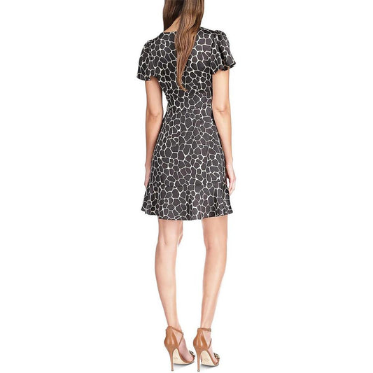 Womens Animal Print Mini Shift Dress