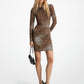 Cheetah Print Stretch Matte Jersey Dress