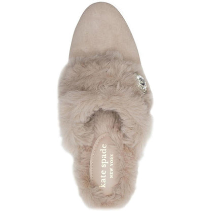 Uma Womens Suede Faux Fur Clogs