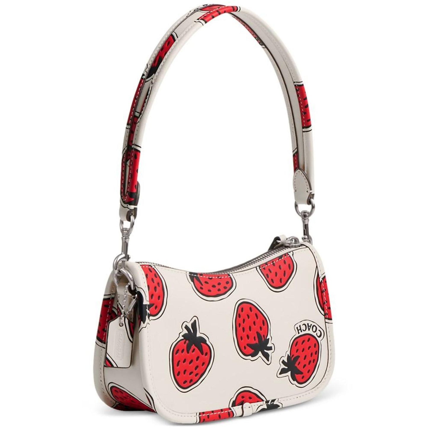 Strawberry Mini Leather Swinger 20 Shoulder Bag