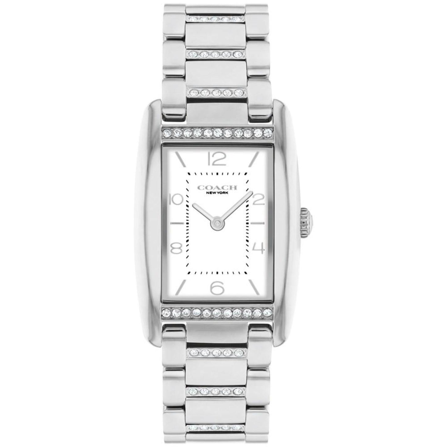 Women's Resse Silver-Tone Stainless Steel Crystal Watch 24mm