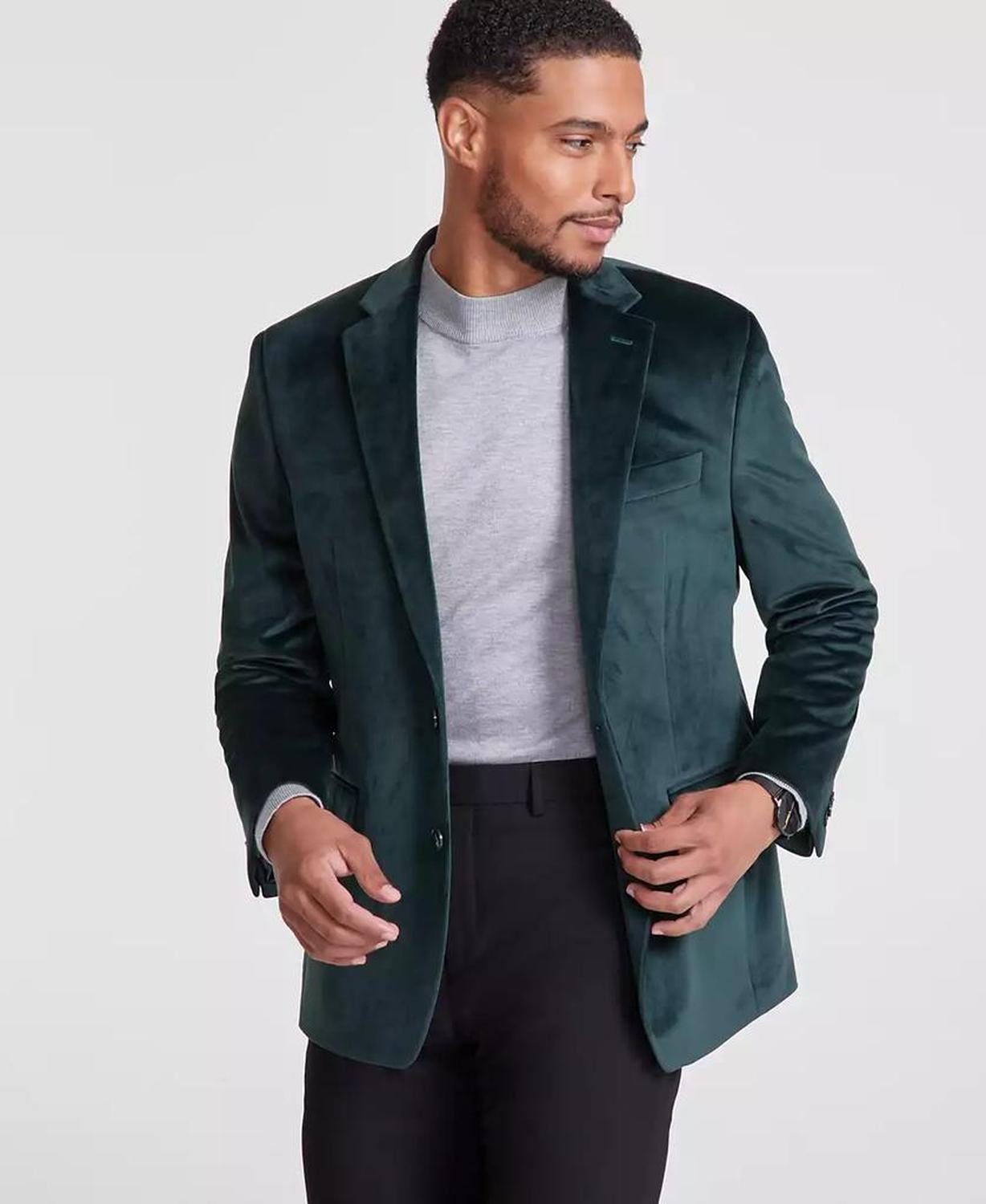 Men's Classic-Fit Velvet Sport Coat