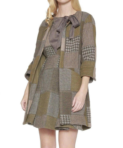 Imogen Coat In Hunter Tweed