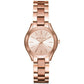 Women's Slim Runway Rose Gold-Tone Stainless Steel Bracelet Watch