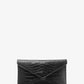 Mia Crocodile Embossed Leather Envelope Clutch