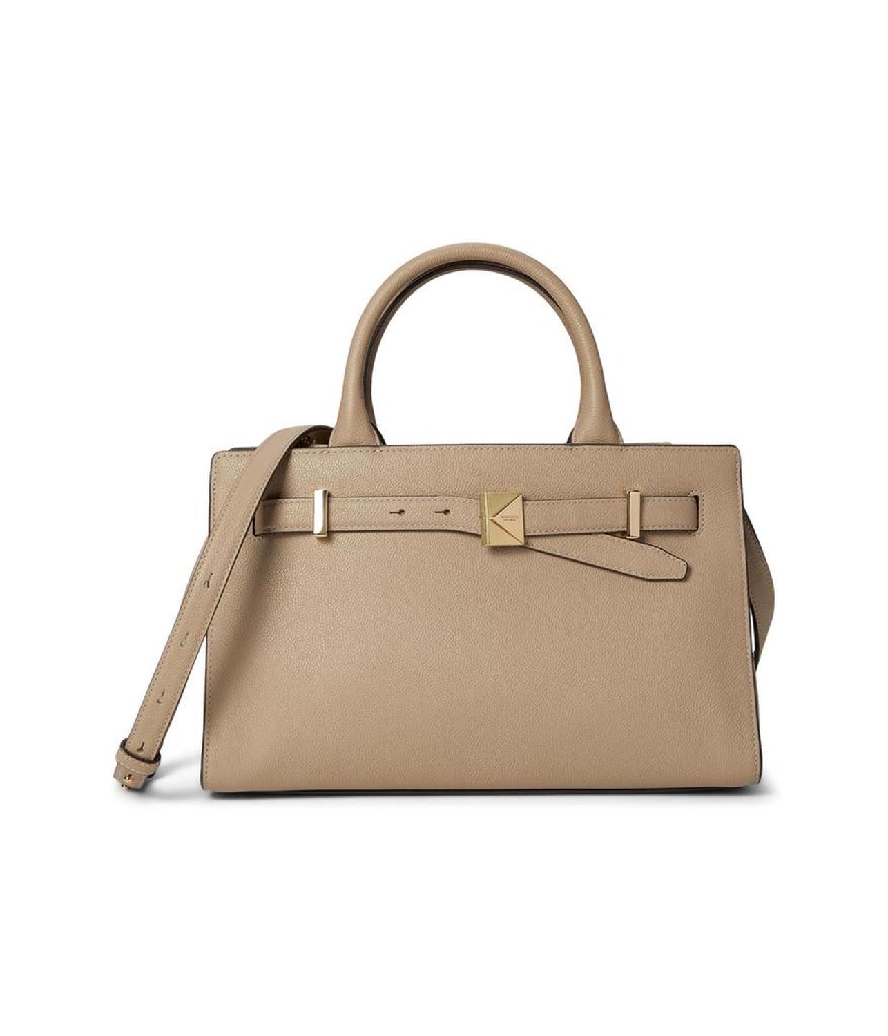 Tribeca Pebbled Leather Satchel