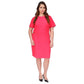 Plus Size Chain-Trim Short-Sleeve Dress