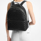 Sheila Large Woven Logo Nylon Backpack