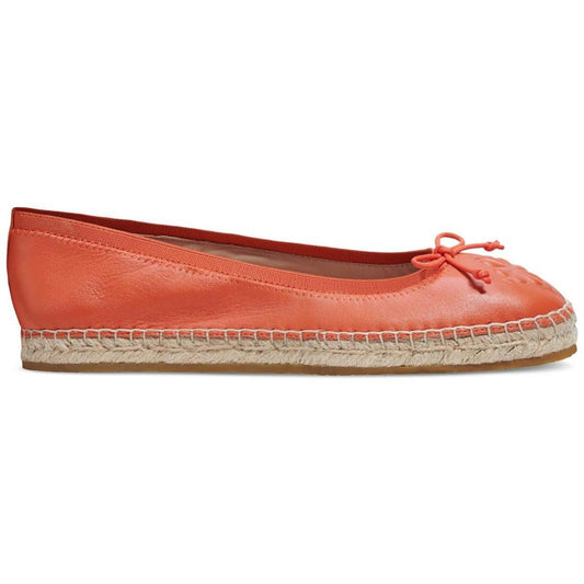 Clubhouse Espadrille Womens Leather Embossed Ballet Flats