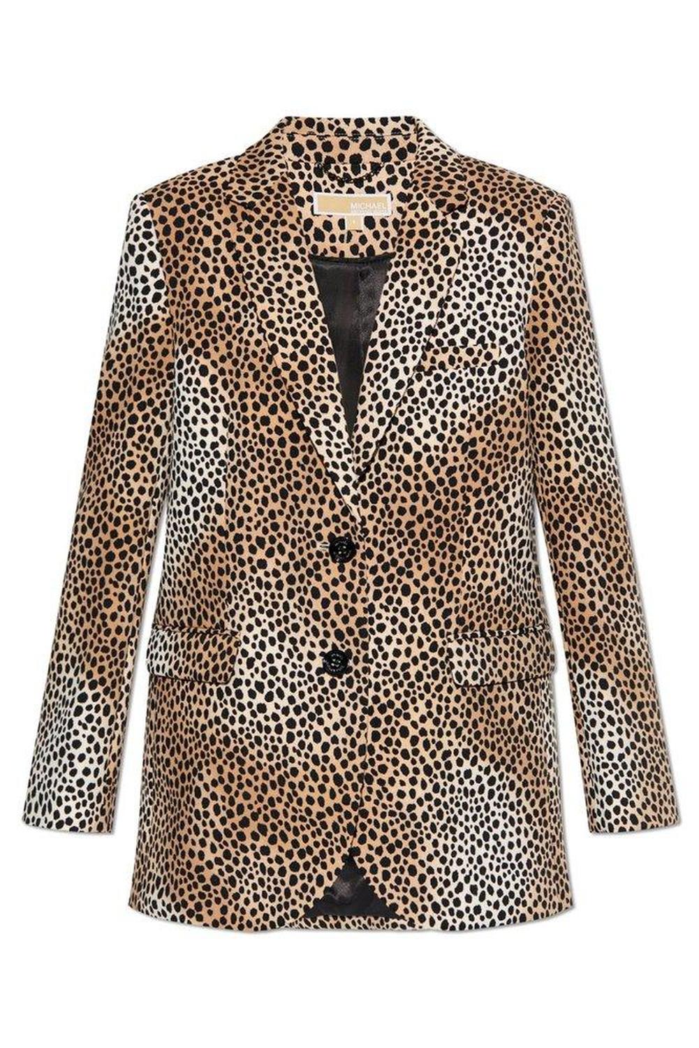 Michael Michael Kors Leopard Printed Single-Breasted Blazer