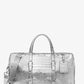 Bedford Travel Extra-Large Metallic Crocodile Embossed Leather Weekender Bag