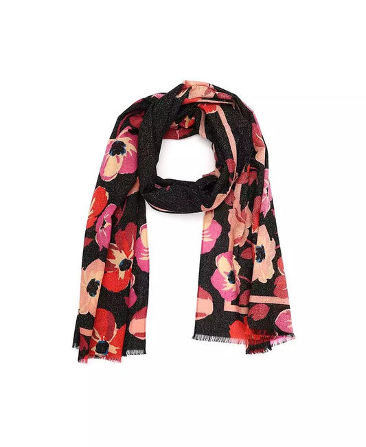 Women's Fall Poppies Wool Oblong Scarf