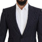 Dolce & Gabbana Elegant Navy Slim Fit Wool Blazer