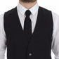 Dolce & Gabbana Sleek Gray Wool Dress Vest